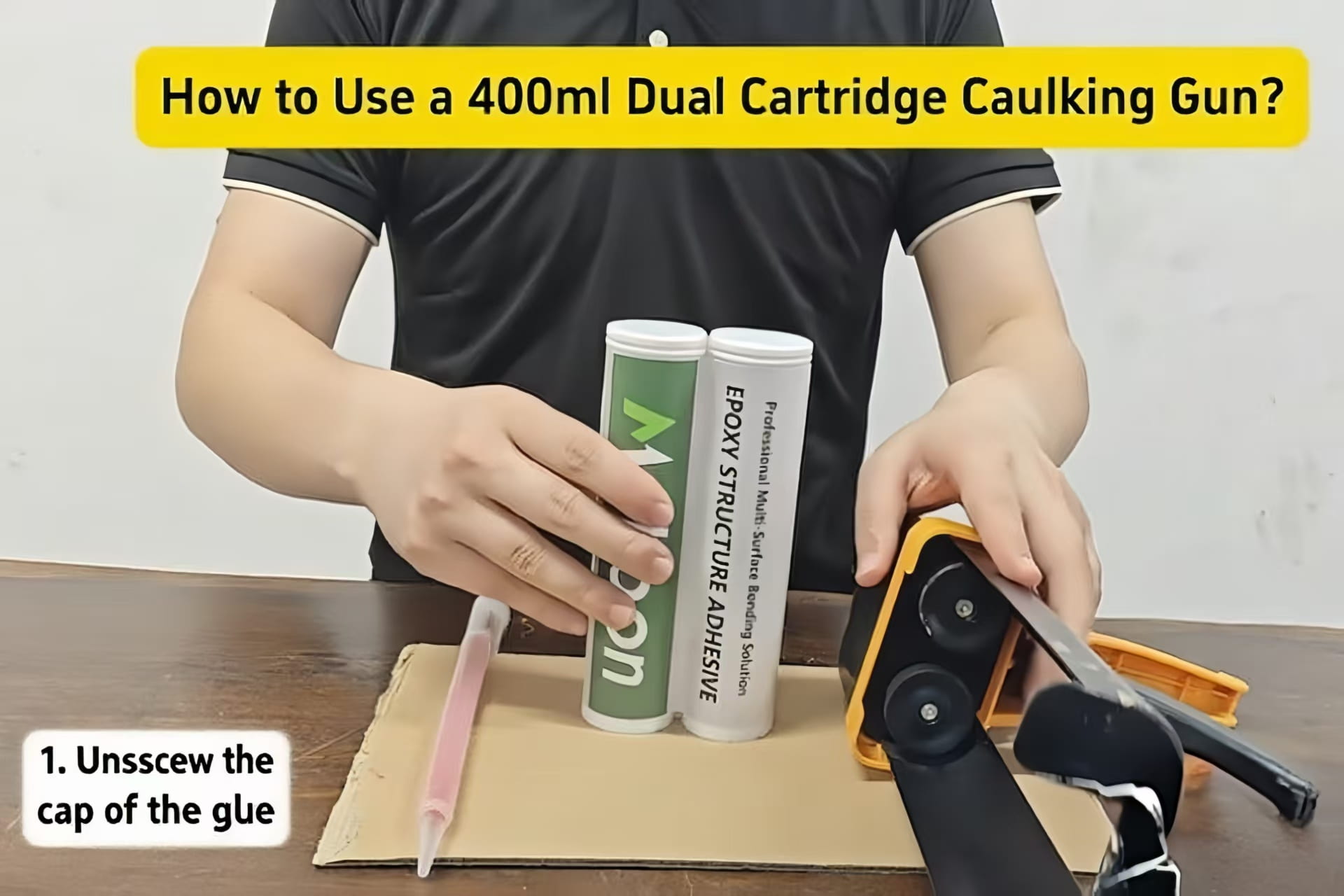 ¿Cómo utilizar la pistola de calafateo de cartucho doble molibon 400ml?
