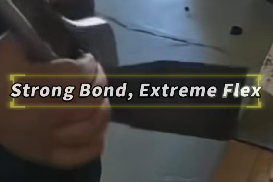 Prueba de adhesivo acrílico flexible